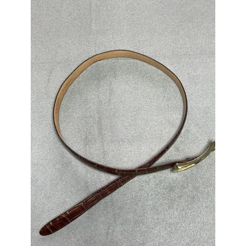 Martin Dingman Alligator Grain Calf‎ Handmade Belt Size Small USA Handmade